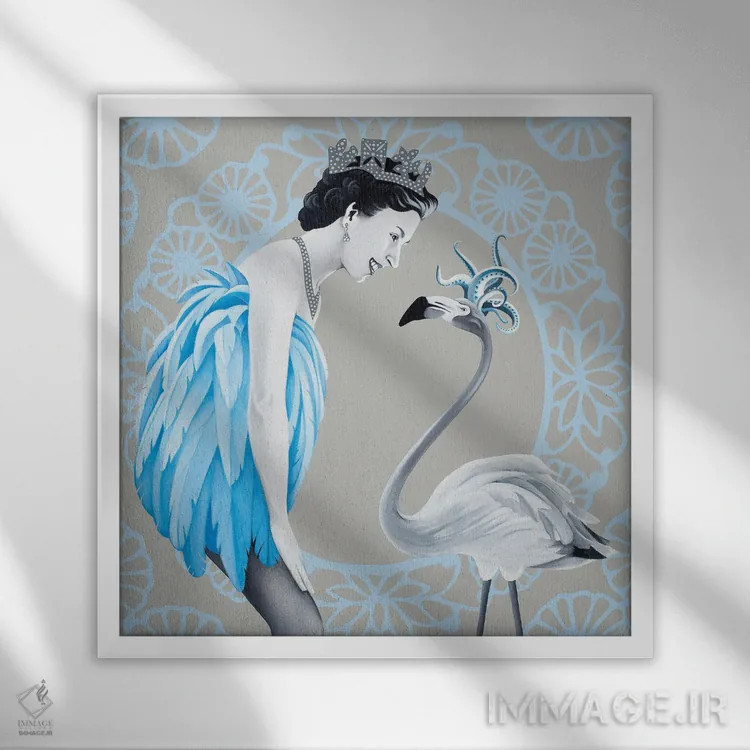 تابلو آقای صورتی اثر آلن ماگالون - نمای قابدار سفید