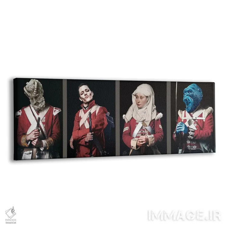 تابلو سربازان اثر آلن ماگالون - نمای پرسپکتیو محصول