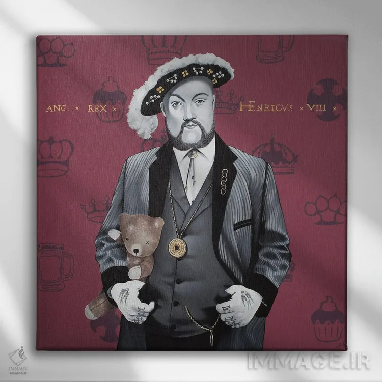 تابلو خرس تدی (عروسک خرسی) اثر آلن ماگالون - نمای روبهرو روی دیوار