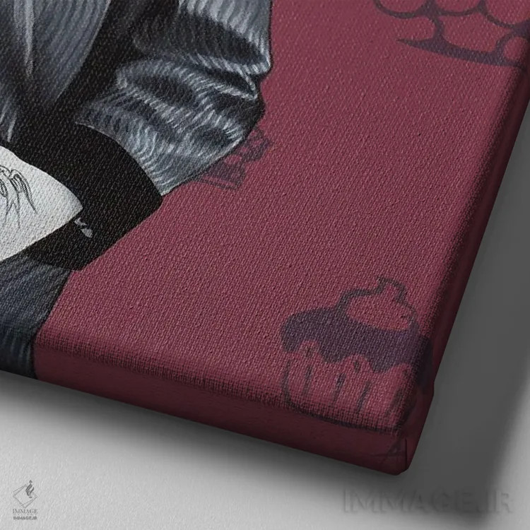 تابلو خرس تدی (عروسک خرسی) اثر آلن ماگالون - نمای نزدیک بافت بوم