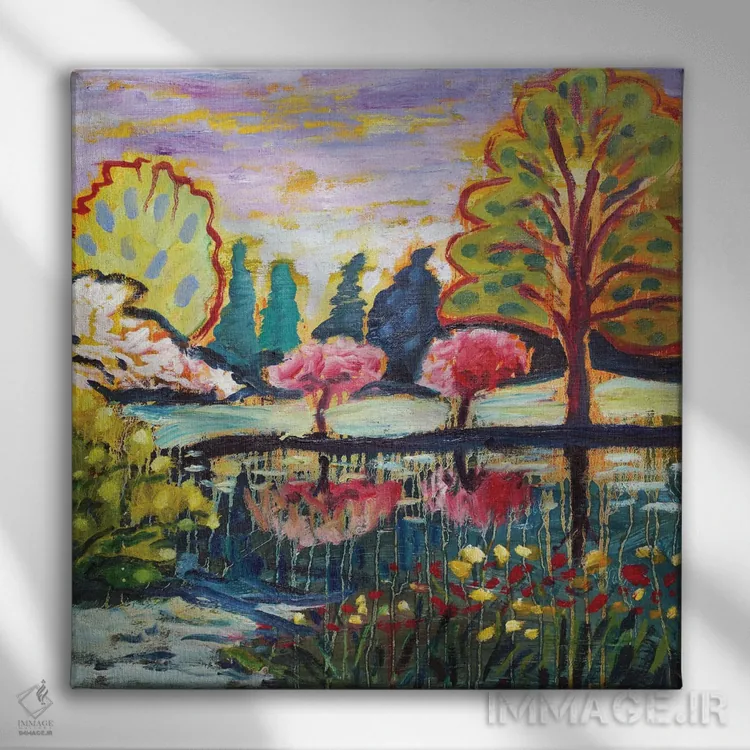 تابلو باغ رؤیایی چهاردهم اثر آنتئو گرمی - نمای روبهرو روی دیوار