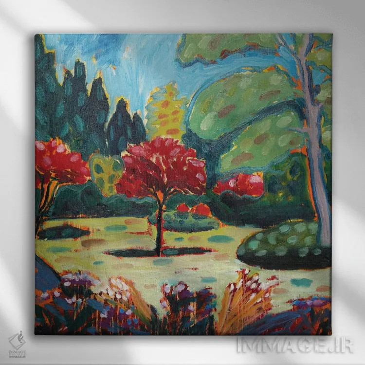 تابلو باغ رؤیایی سیزدهم اثر آنتئو گرمی - نمای روبهرو روی دیوار