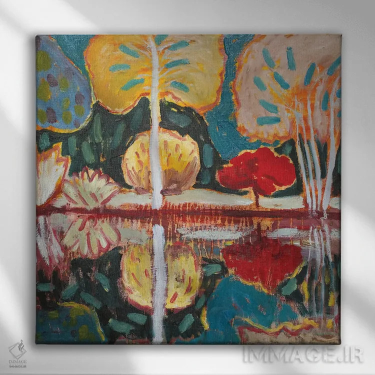 تابلو باغ رؤیایی پانزدهم اثر آنتئو گرمی - نمای روبهرو روی دیوار