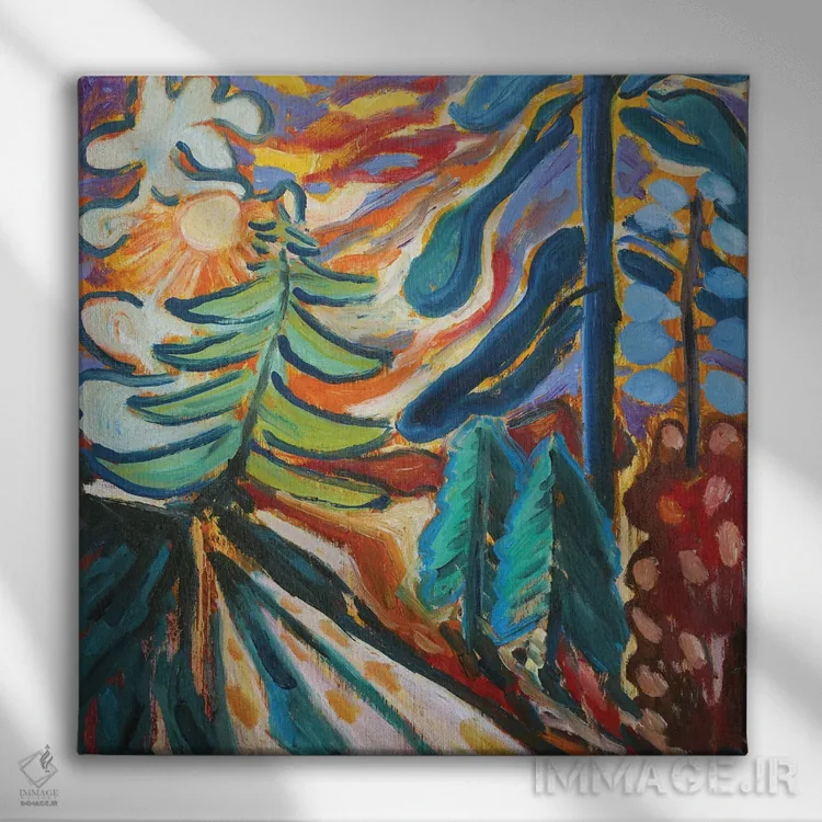 تابلو باغ رؤیایی شانزدهم اثر آنتئو گرمی - نمای روبهرو روی دیوار