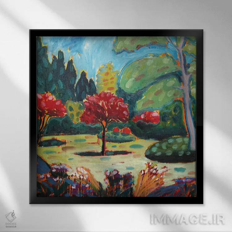 تابلو باغ رؤیایی سیزدهم اثر آنتئو گرمی - نمای قابدار مشکی