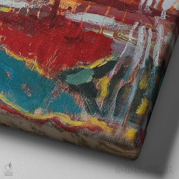 تابلو باغ رؤیایی پانزدهم اثر آنتئو گرمی - نمای نزدیک بافت بوم