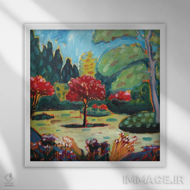 تابلو باغ رؤیایی سیزدهم اثر آنتئو گرمی - نمای قابدار سفید