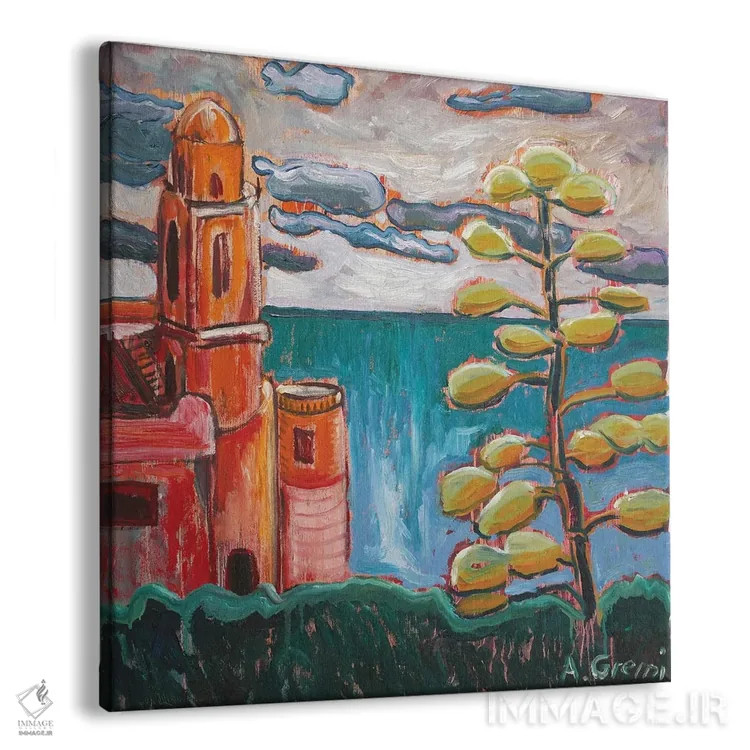 تابلو حال و هوای مدیترانهای (قسمت دوم) اثر آنتئو گرمی - نمای پرسپکتیو محصول