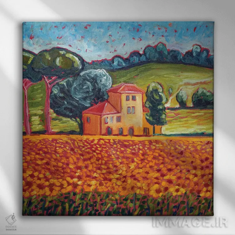 تابلو توسکانی زیبا اثر آنتئو گرمی - نمای روبهرو روی دیوار