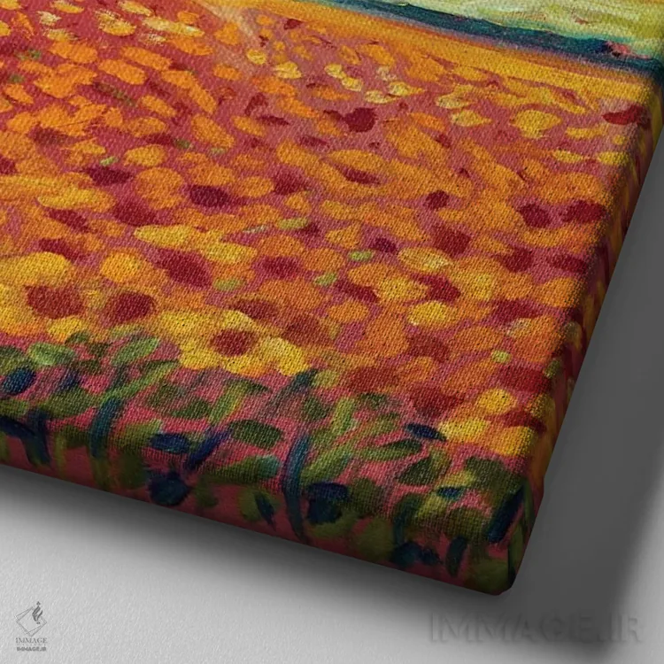 تابلو توسکانی زیبا اثر آنتئو گرمی - نمای نزدیک بافت بوم