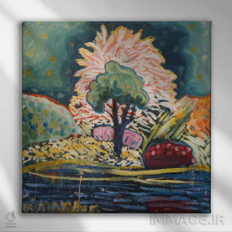 تابلو باغ رؤیایی چهارم اثر آنتئو گرمی - نمای روبهرو روی دیوار