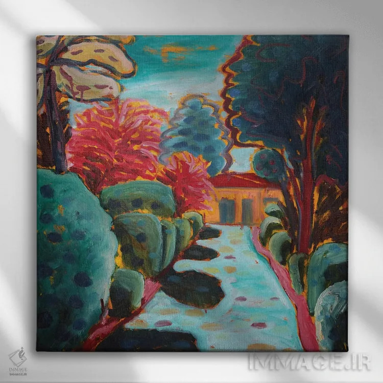 تابلو باغ رؤیایی هشتم اثر آنتئو گرمی - نمای روبهرو روی دیوار