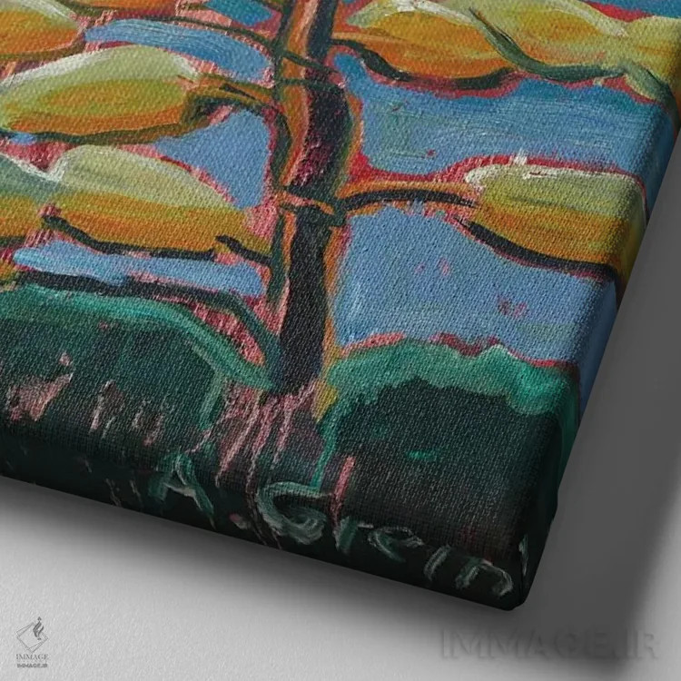 تابلو حال و هوای مدیترانهای (قسمت دوم) اثر آنتئو گرمی - نمای نزدیک بافت بوم