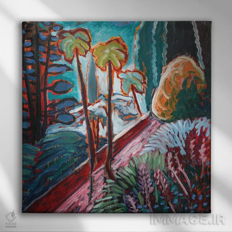 تابلو باغ رؤیایی دهم اثر آنتئو گرمی - نمای روبهرو روی دیوار
