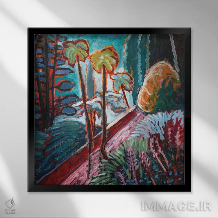 تابلو باغ رؤیایی دهم اثر آنتئو گرمی - نمای قابدار مشکی