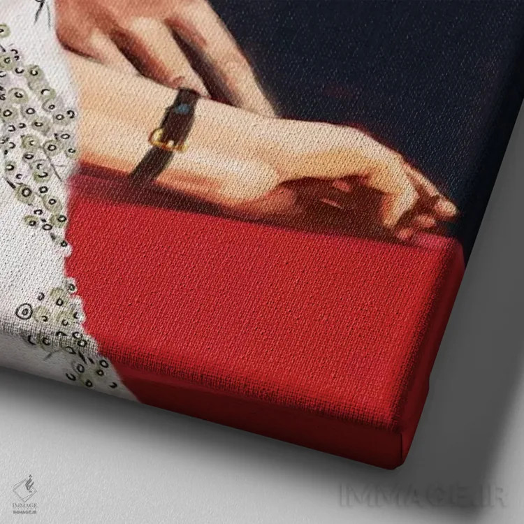 تابلو در حال و هوای عشق اثر الکساندر گراهوفسکی - نمای نزدیک بافت بوم