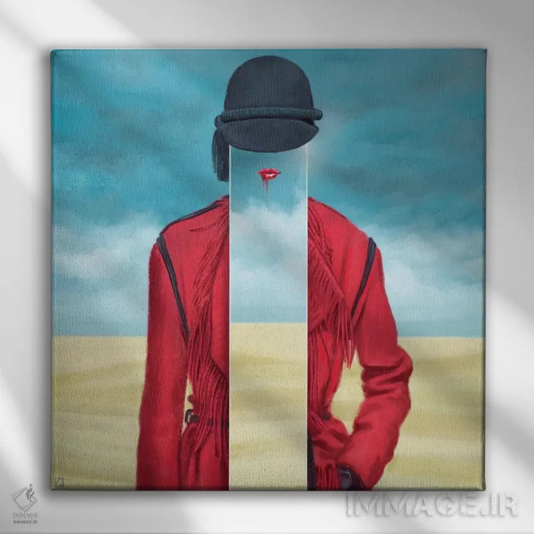 تابلو رز بیابانی اثر الکساندر گراهوفسکی - نمای روبهرو روی دیوار