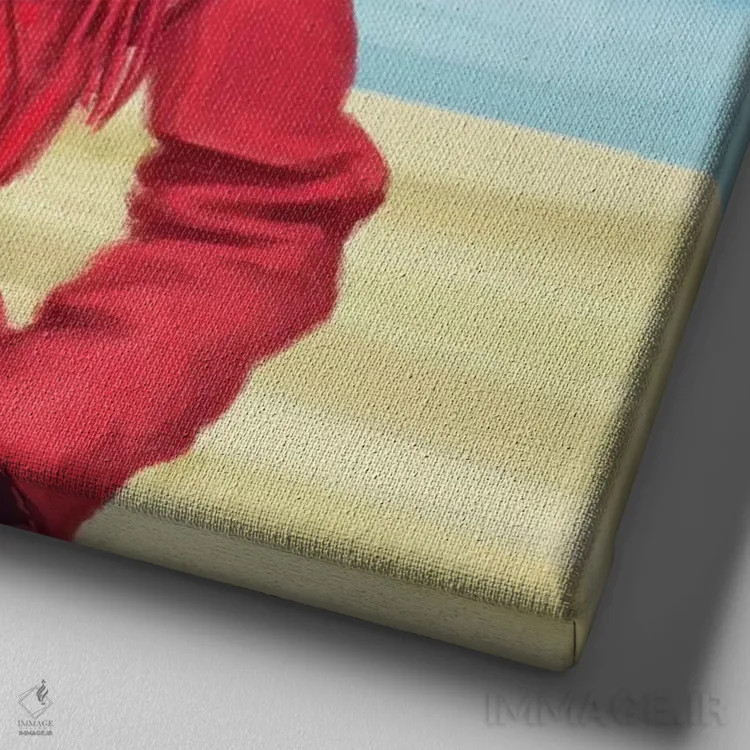 تابلو رز بیابانی اثر الکساندر گراهوفسکی - نمای نزدیک بافت بوم