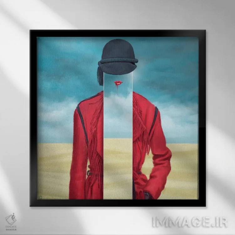 تابلو رز بیابانی اثر الکساندر گراهوفسکی - نمای قابدار مشکی