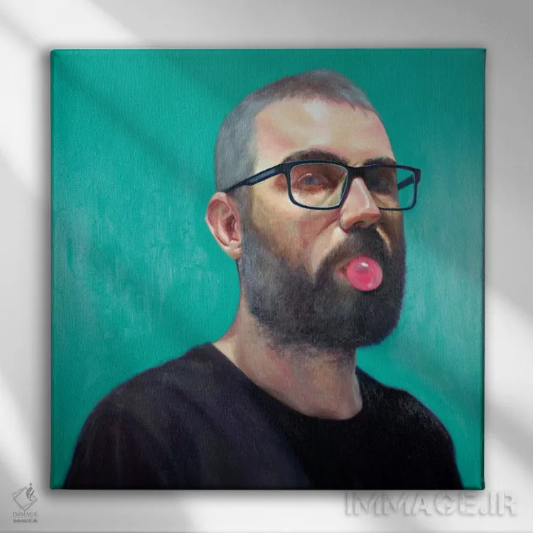 تابلو چشمانم سبز است اثر الکساندر گراهوفسکی - نمای روبهرو روی دیوار