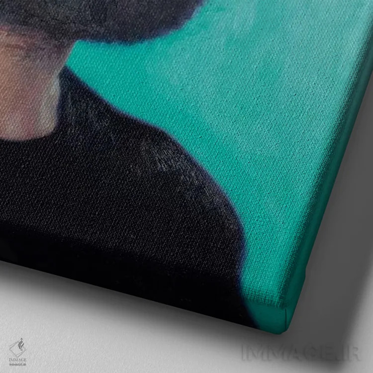 تابلو چشمانم سبز است اثر الکساندر گراهوفسکی - نمای نزدیک بافت بوم