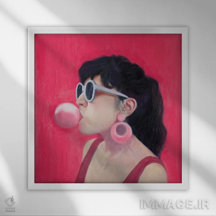 تابلو در ساحل اثر الکساندر گراهوفسکی - نمای قابدار سفید