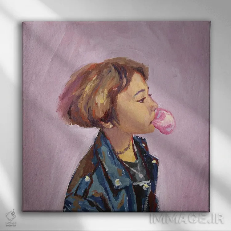تابلو دختر راک اثر الکساندر گراهوفسکی - نمای روبهرو روی دیوار