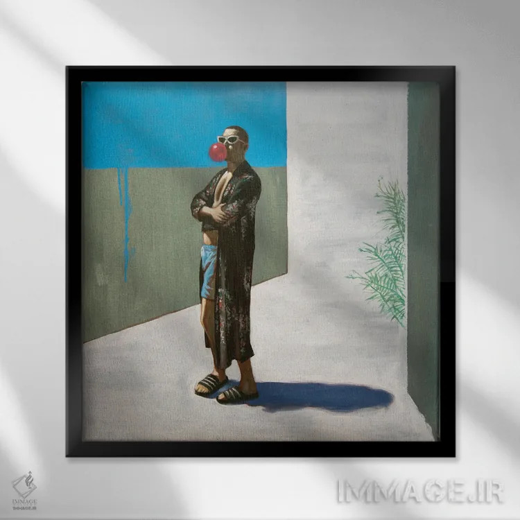 تابلو جوان فاسد اثر الکساندر گراهوفسکی - نمای قابدار مشکی