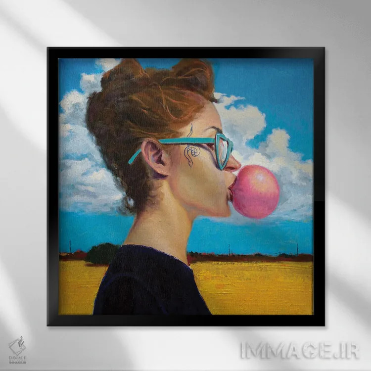 تابلو اگر بال داشتم اثر الکساندر گراهوفسکی - نمای قابدار مشکی