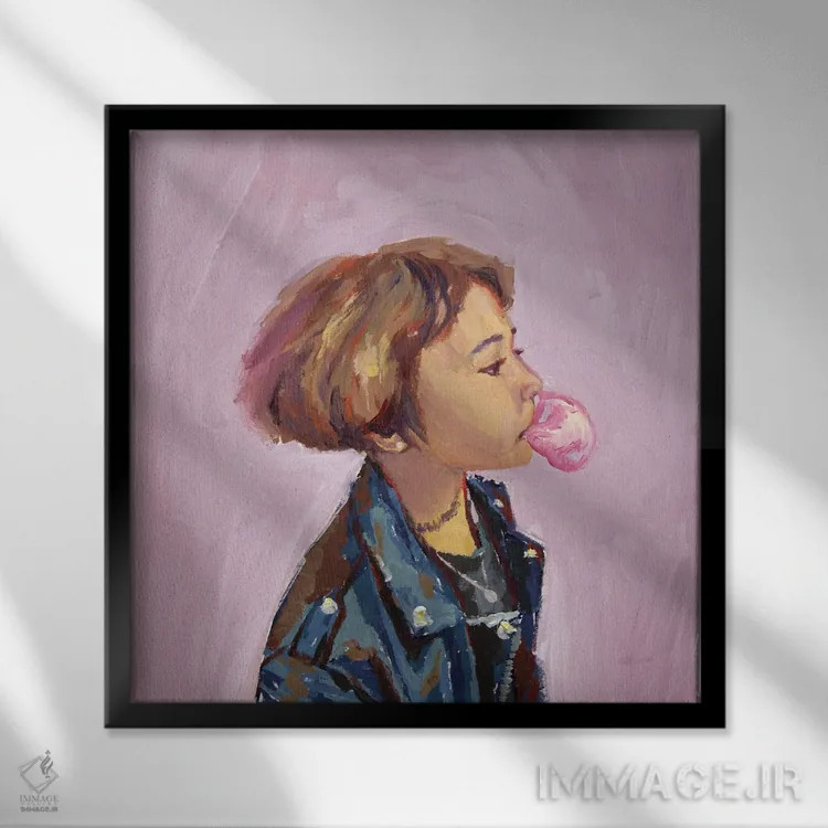 تابلو دختر راک اثر الکساندر گراهوفسکی - نمای قابدار مشکی