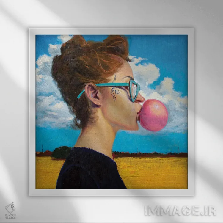 تابلو اگر بال داشتم اثر الکساندر گراهوفسکی - نمای قابدار سفید