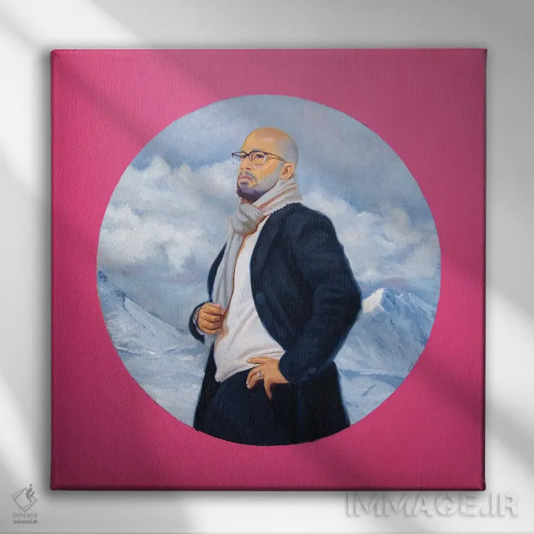 تابلو همیشه اینجا بودهام اثر الکساندر گراهوفسکی - نمای روبهرو روی دیوار