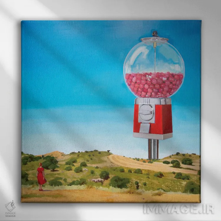 تابلو چیزهایی که رویاها از آن ساخته میشوند اثر الکساندر گراهوفسکی - نمای روبهرو روی دیوار