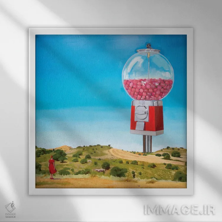 تابلو چیزهایی که رویاها از آن ساخته میشوند اثر الکساندر گراهوفسکی - نمای قابدار سفید