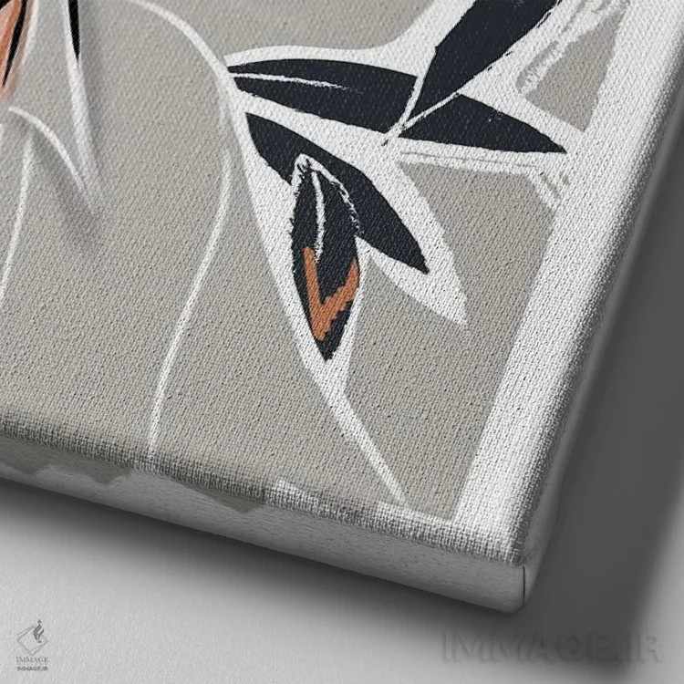 تابلو دختر با گوشواره اثر آگاتا سدراک - نمای نزدیک بافت بوم