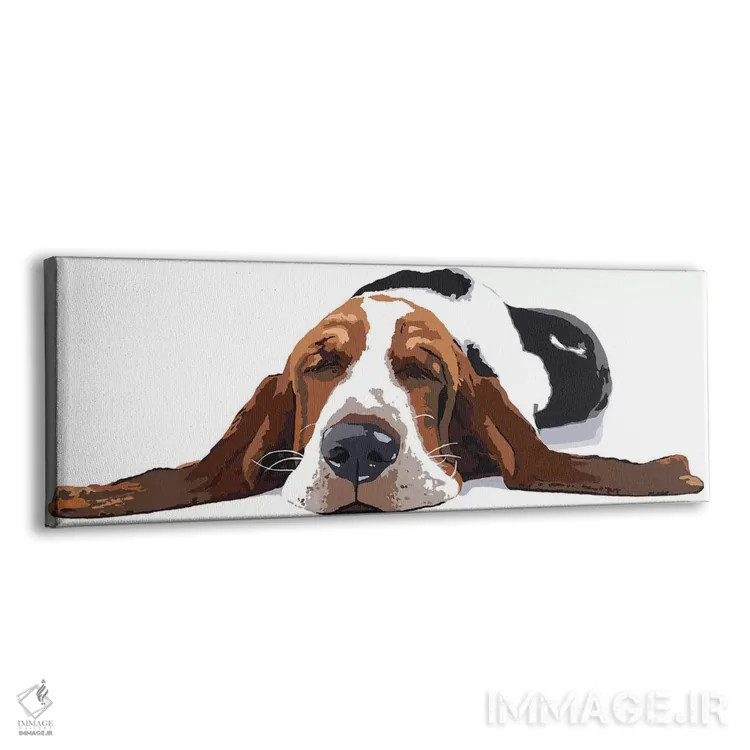 تابلو زحمت بهاندازهٔ یک سگ (بسیار سخت کارکردن - اصطلاحی) اثر جولی احمد - نمای پرسپکتیو محصول