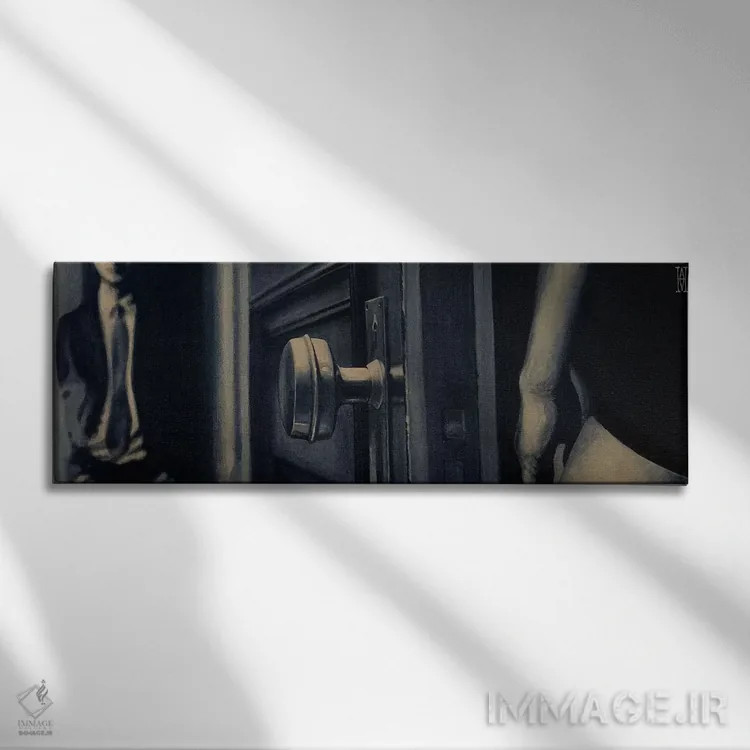 تابلو ۲۶ دلار در دست من اثر الک هاکسلی - نمای روبهرو روی دیوار