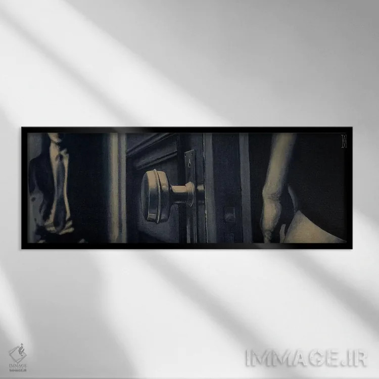 تابلو ۲۶ دلار در دست من اثر الک هاکسلی - نمای قابدار مشکی