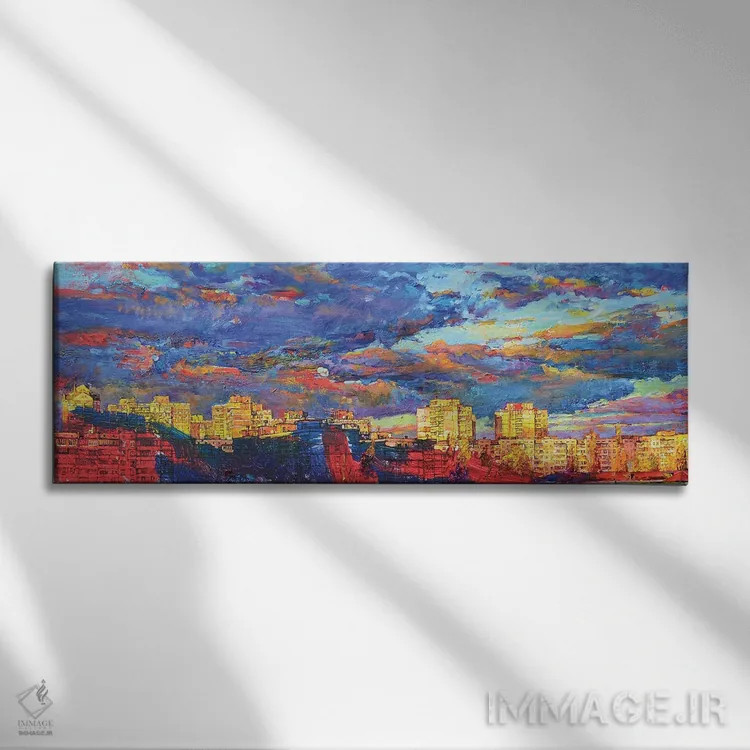 تابلو غروب در شهر اثر اندریی کوتساچنکو - نمای روبهرو روی دیوار