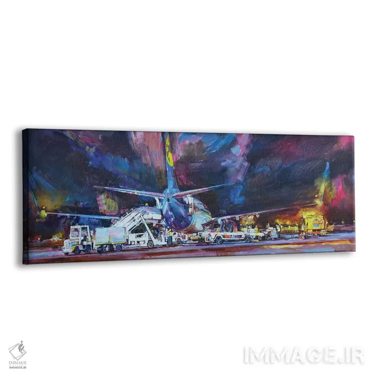تابلو چراغهای شب فرودگاه اثر اندریی کوتساچنکو - نمای پرسپکتیو محصول