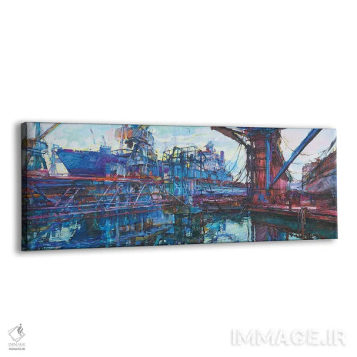 تابلو بندر با کشتیهای باری اثر اندریی کوتساچنکو - نمای پرسپکتیو محصول