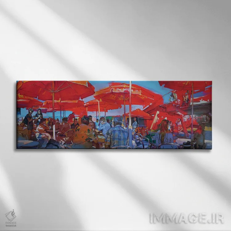 تابلو تابستان در شهر اثر اندریی کوتساچنکو - نمای روبهرو روی دیوار