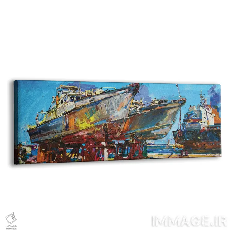 تابلو کشتیهای در حال تعمیر اثر اندریی کوتساچنکو - نمای پرسپکتیو محصول