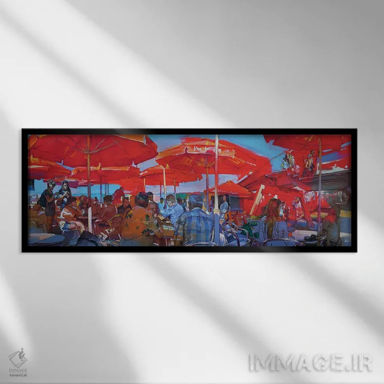 تابلو تابستان در شهر اثر اندریی کوتساچنکو - نمای قابدار مشکی