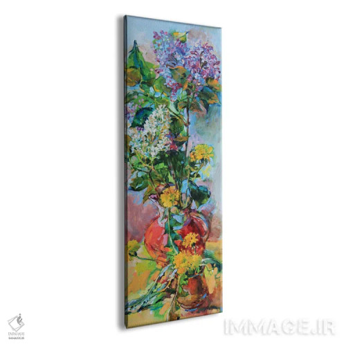 تابلو یاس بنفش و سفید اثر اندریی کوتساچنکو - نمای پرسپکتیو محصول