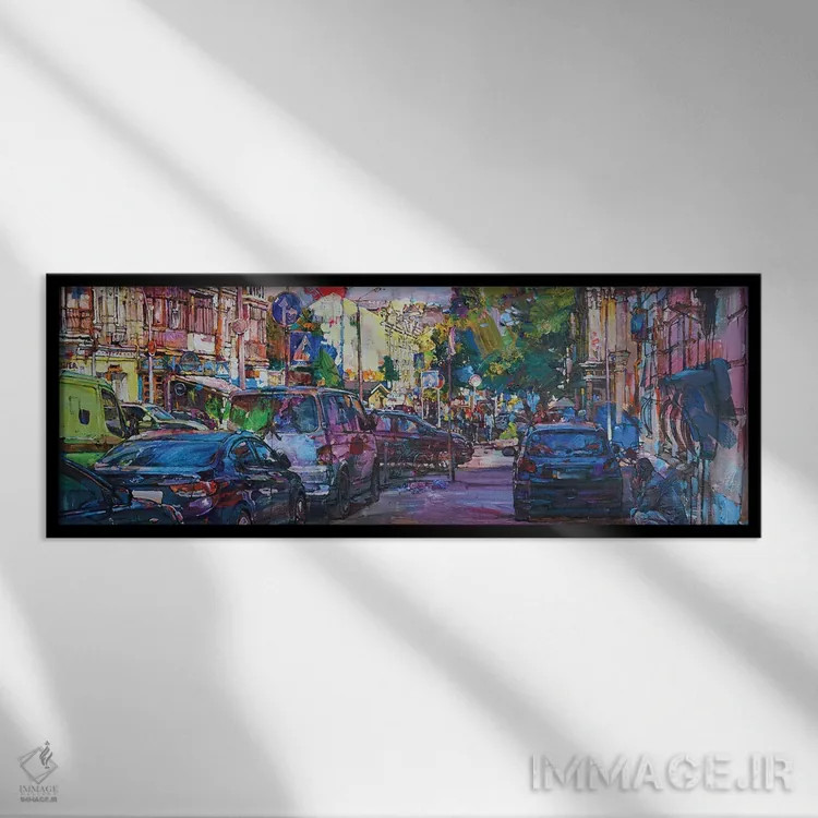 تابلو نمایی از شهر باستانی اثر اندریی کوتساچنکو - نمای قابدار مشکی