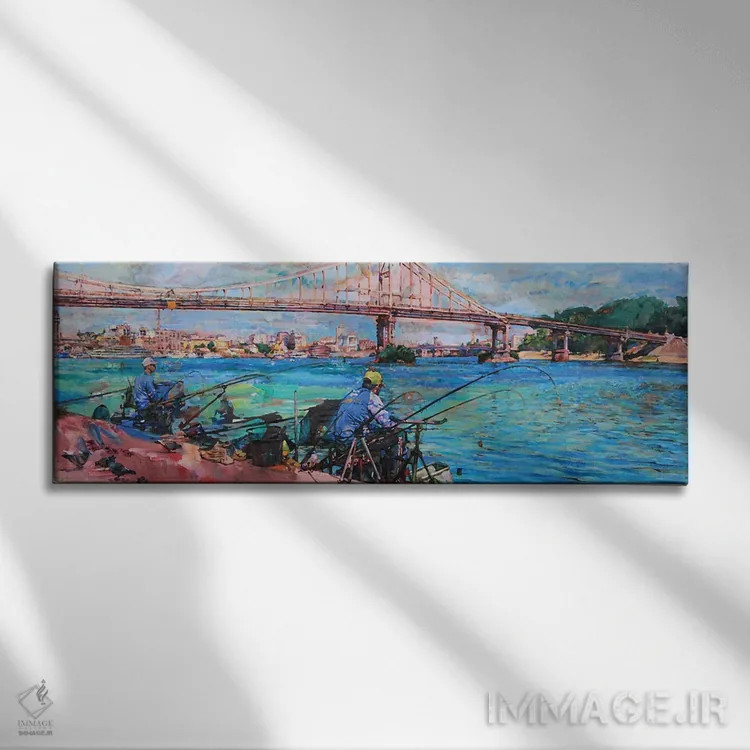 تابلو پل عابرپیاده، کیف (اوکراین) اثر اندریی کوتساچنکو - نمای روبهرو روی دیوار