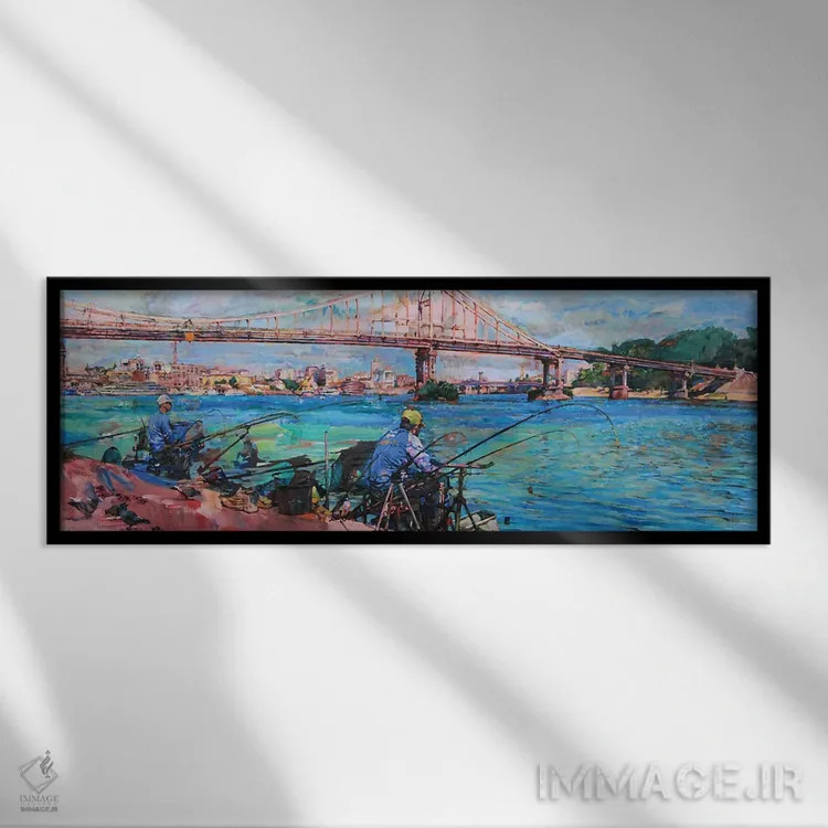 تابلو پل عابرپیاده، کیف (اوکراین) اثر اندریی کوتساچنکو - نمای قابدار مشکی