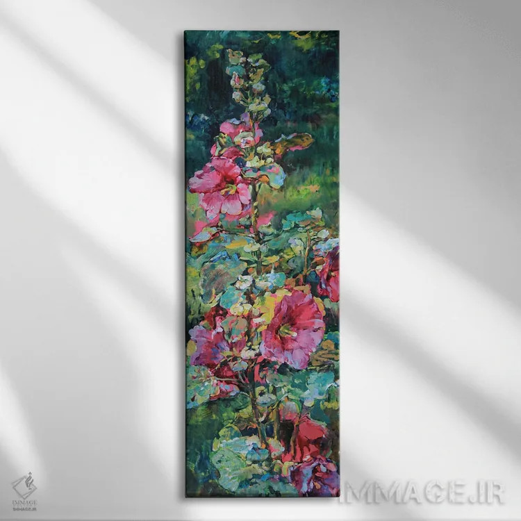 تابلو ختمیهای صورتی اثر اندریی کوتساچنکو - نمای روبهرو روی دیوار