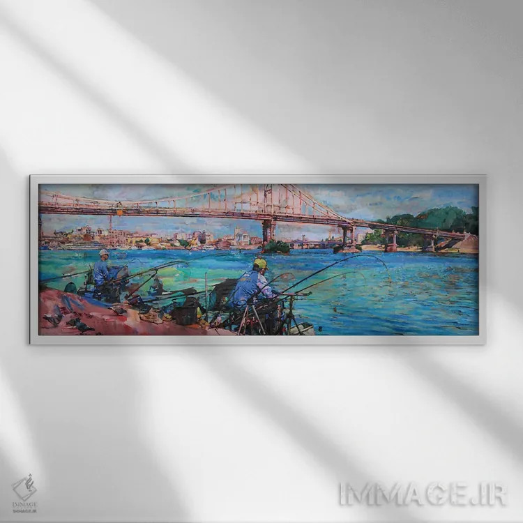 تابلو پل عابرپیاده، کیف (اوکراین) اثر اندریی کوتساچنکو - نمای قابدار سفید